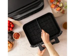 Freidora de aire Cecotec Cecofry Dual 9000 2850W 9L gris/negro