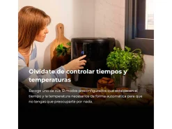 Freidora de aire Cecotec Cecofry Bombastik 6000 1700W 6L 12 modos de cocinado negro