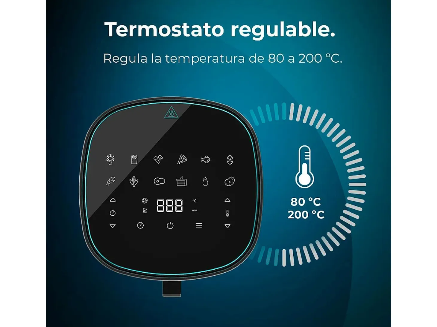 Freidora de aire Cecotec Cecofry Fantastik Window 6500 1700W 6,5L con ventana negro