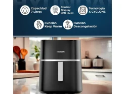 Freidora de aire Hyundai HAF7000D 1800W 7L 10 programas negro