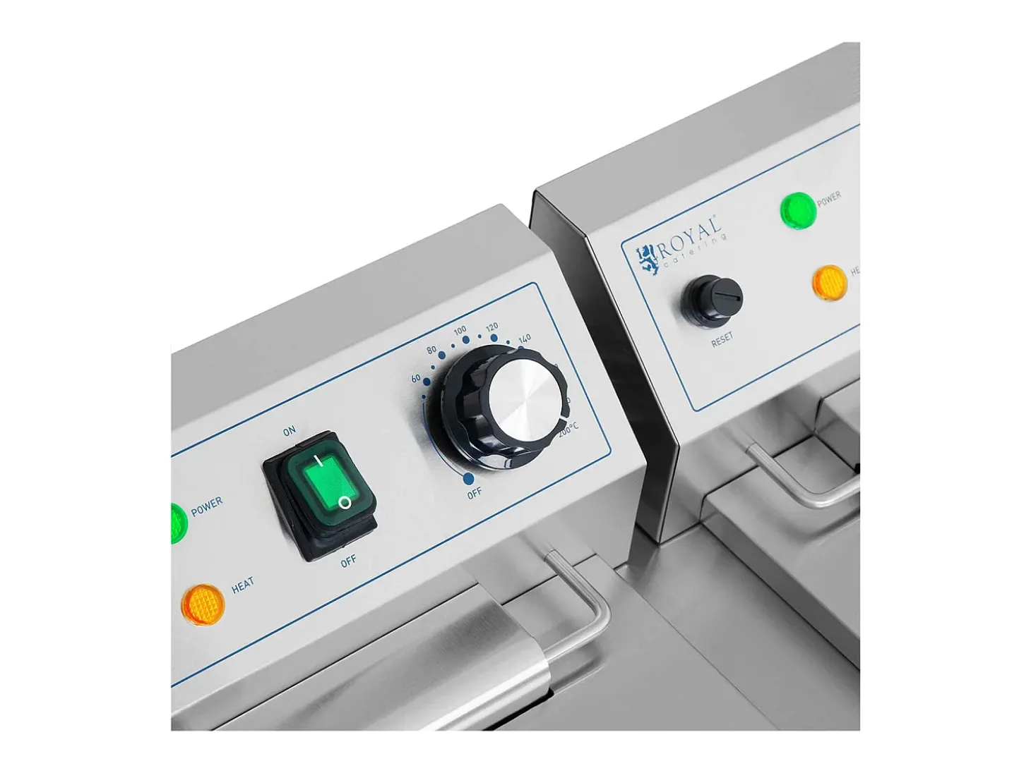 Freidora eléctrica profesional de 2 x 11 litros 230 voltios acero inoxidable 14_0003987