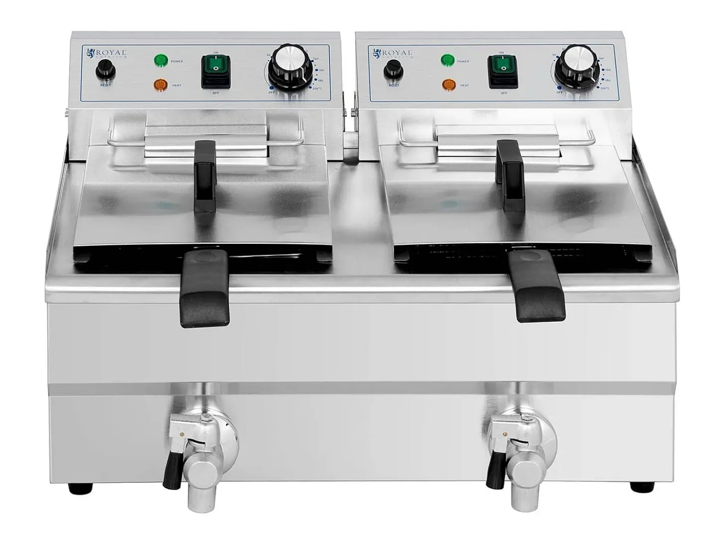 Freidora eléctrica profesional de 2 x 11 litros 230 voltios acero inoxidable 14_0003987