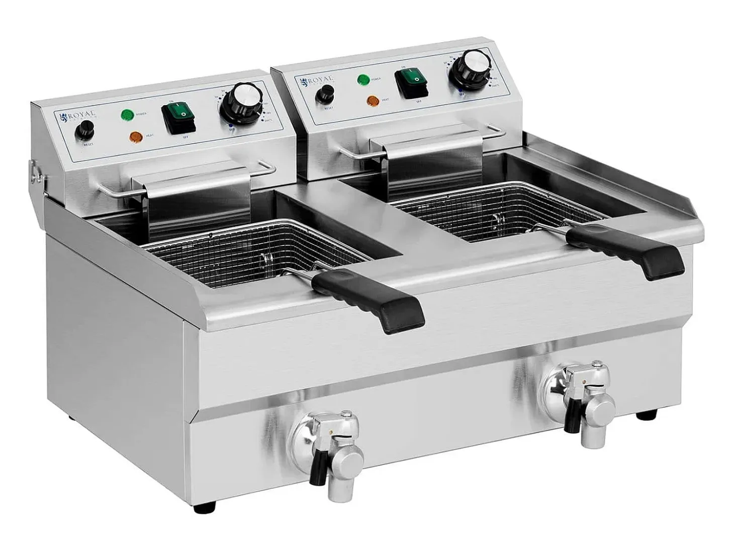 Freidora eléctrica profesional de 2 x 11 litros 230 voltios acero inoxidable 14_0003987