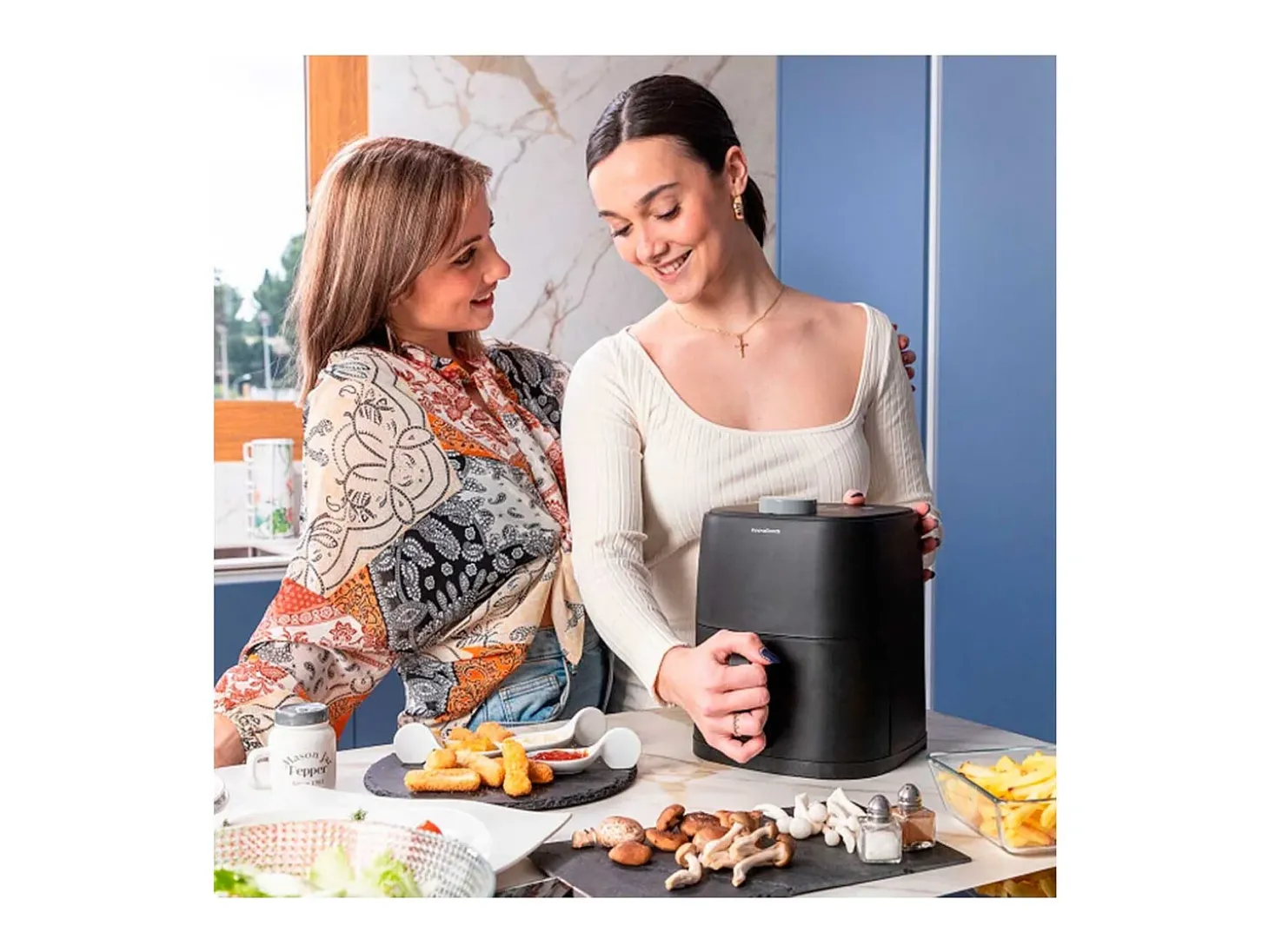 Freidora sin aceite Fryinn Lite 2000 InnovaGoods 1200W 2L negro 25x25,5x21,5 cm