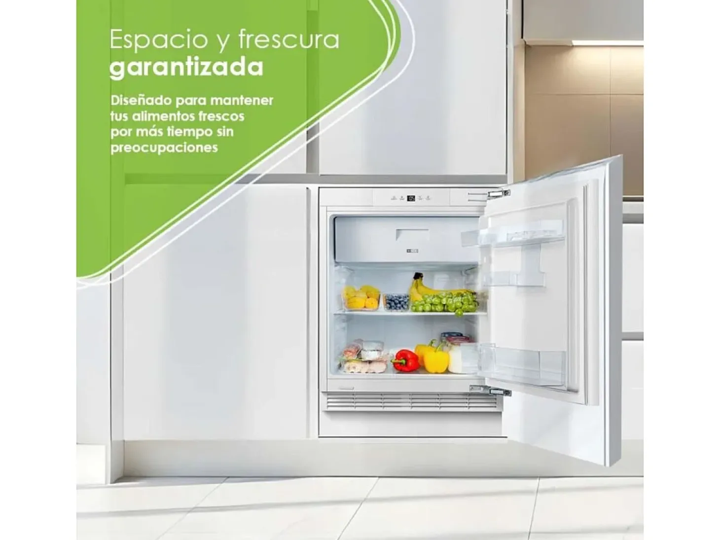 Frigorífico 1 puerta integrable Aspes ARI82600EC No Frost 121L E blanco 59,5 cm