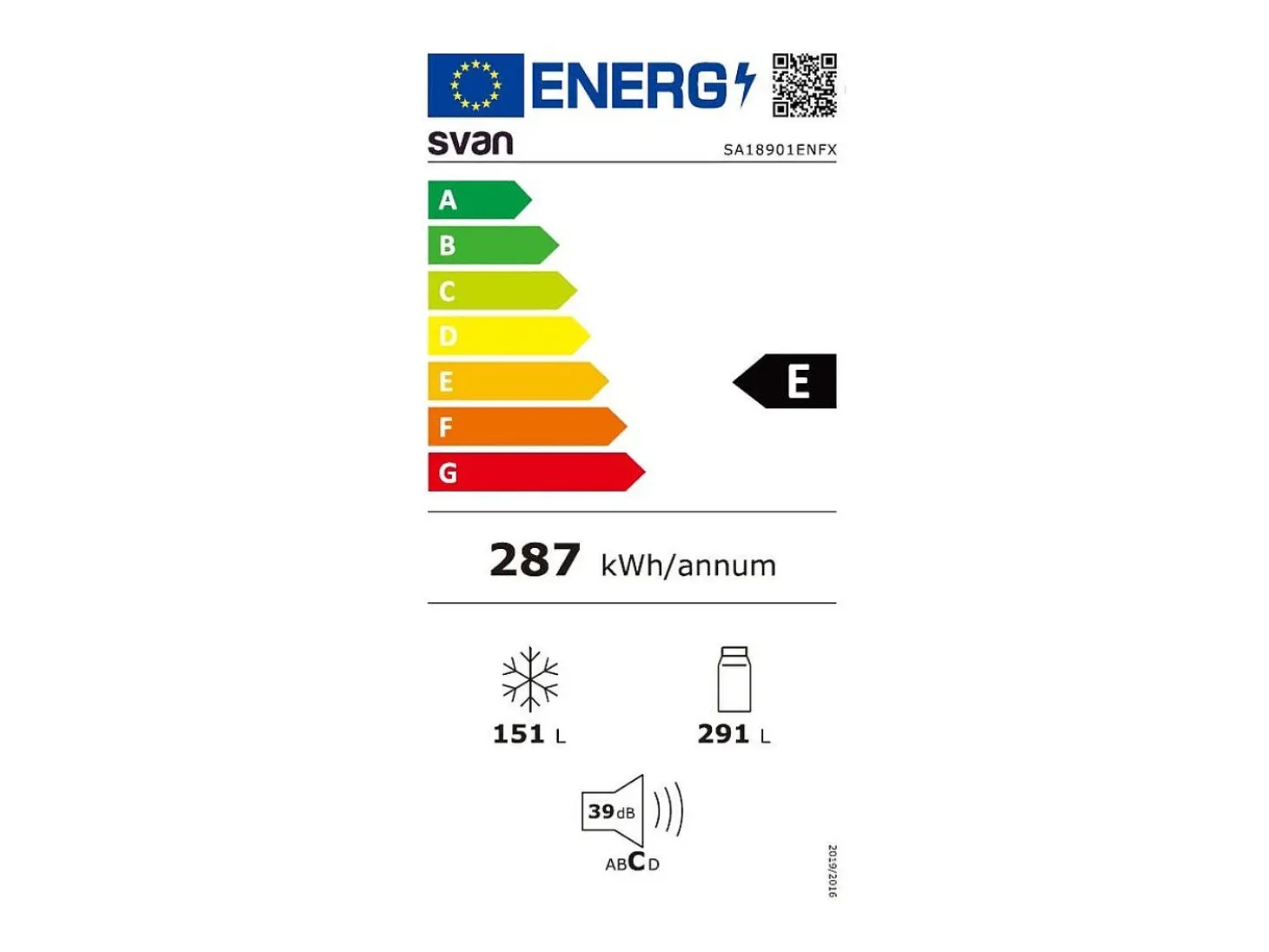 Frigorífico americano Svan SA18901ENFX No Frost 442L E inox 177 cm