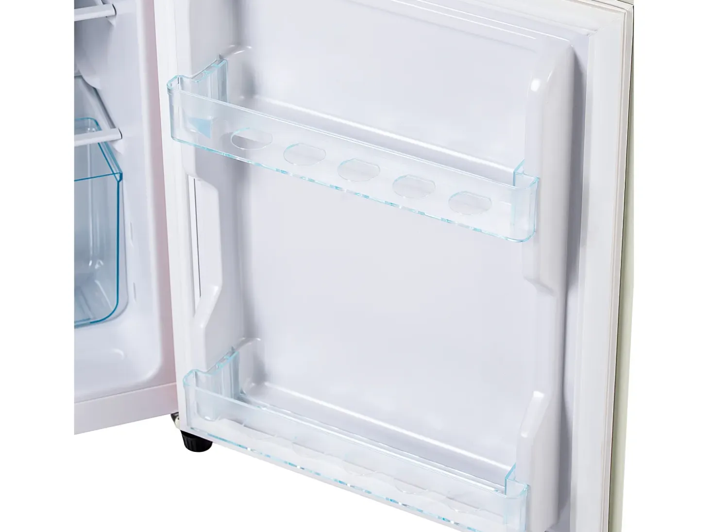 Frigorífico de 60L con 2 puertas e iluminación LED - Consumo energético 102 kWh/año - Blanco crema