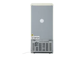 Frigorífico de 60L con 2 puertas e iluminación LED - Consumo energético 102 kWh/año - Blanco crema