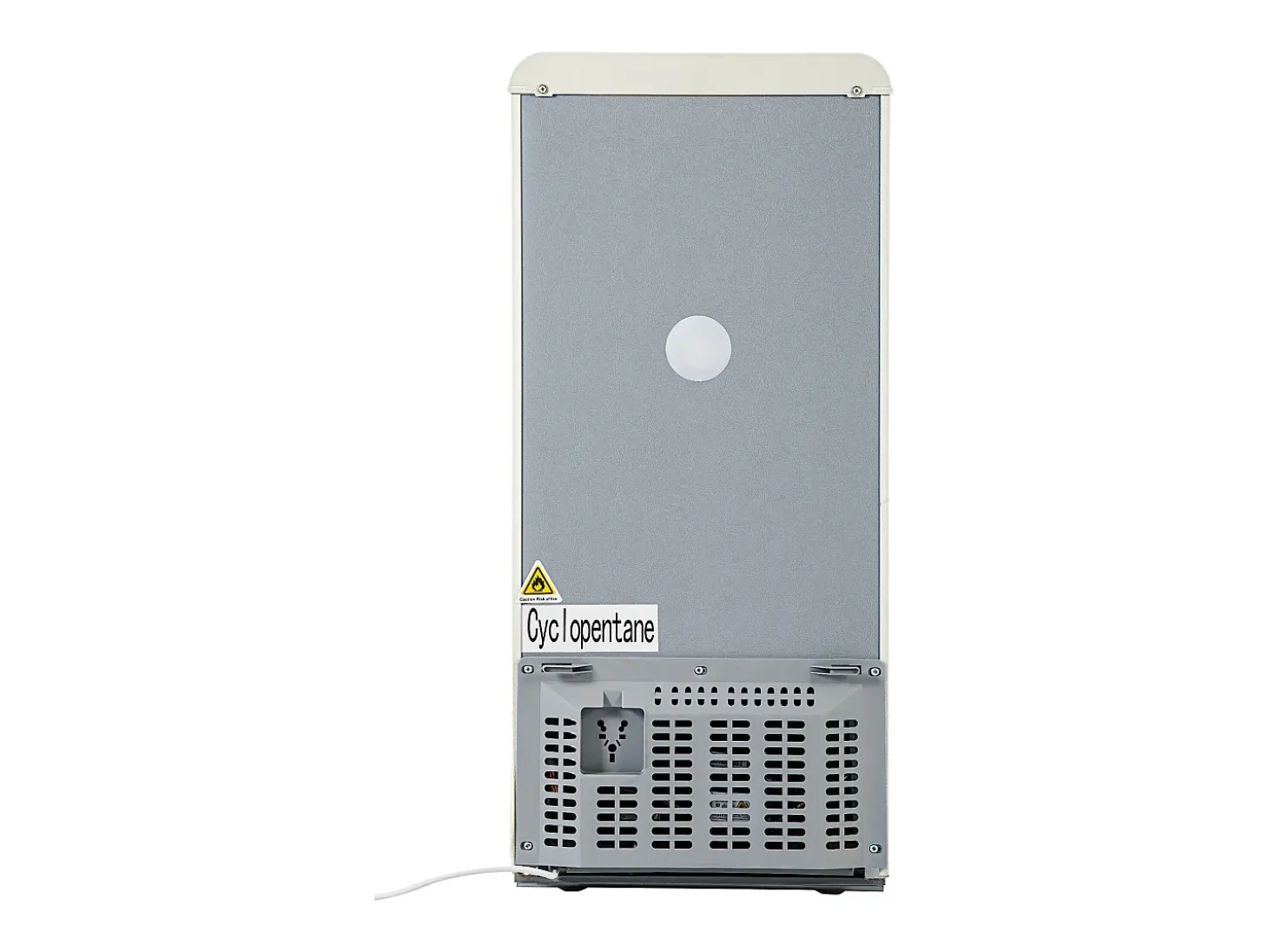 Frigorífico de 60L con 2 puertas e iluminación LED - Consumo energético 102 kWh/año - Blanco crema