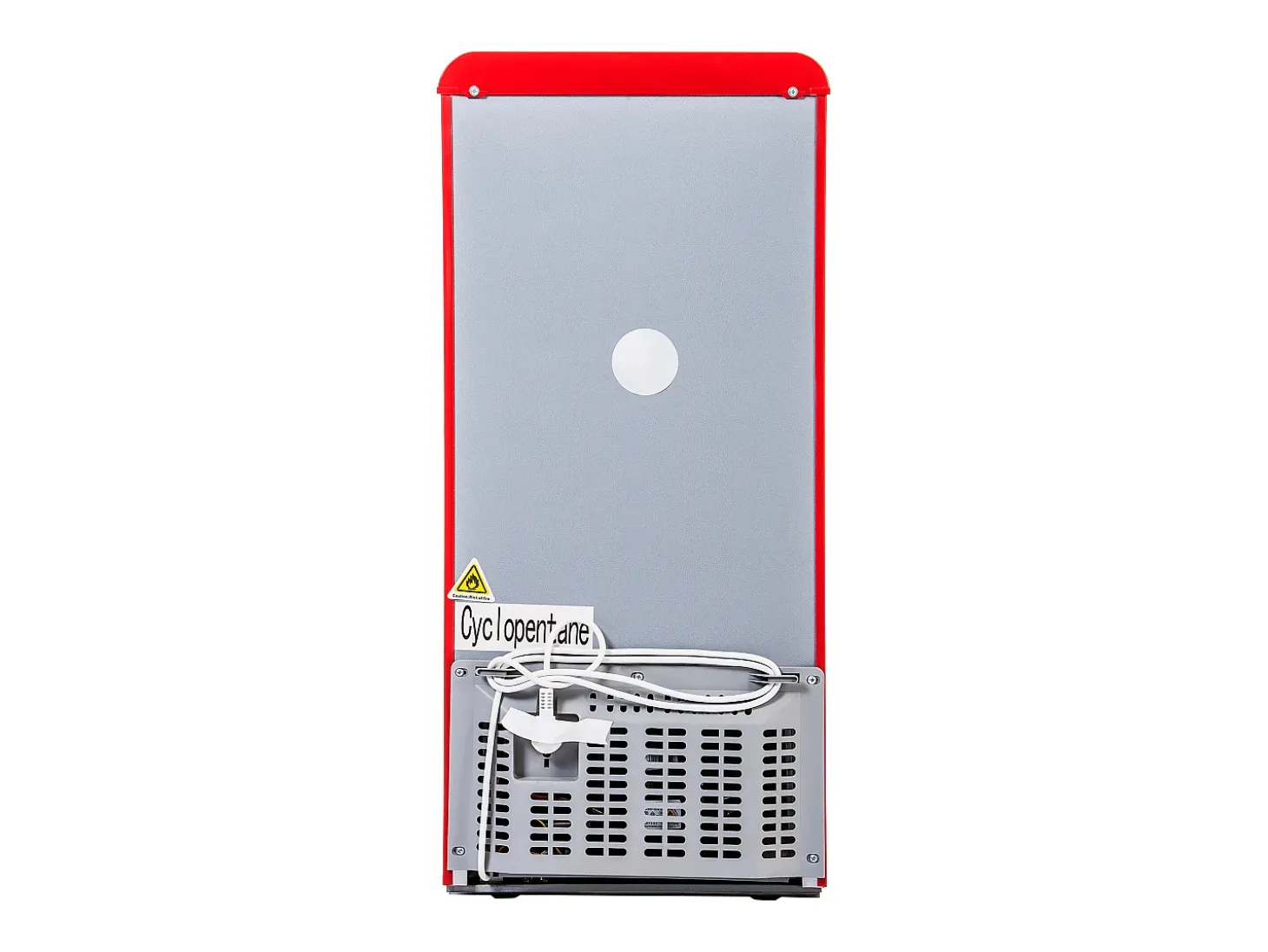 Frigorífico de 60L con 2 puertas e iluminación LED - Consumo energético 102 kWh/año - Rojo