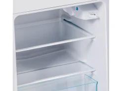 Frigorífico de 60L con 2 puertas e iluminación LED - Consumo energético 102 kWh/año - Rojo