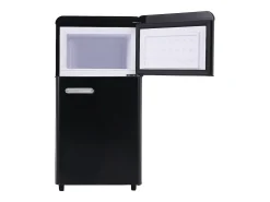 Frigorífico estilo retro de 72L con iluminación LED - Congelador de 21L - Negro