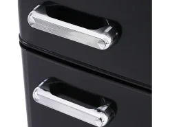Frigorífico estilo retro de 72L con iluminación LED - Congelador de 21L - Negro