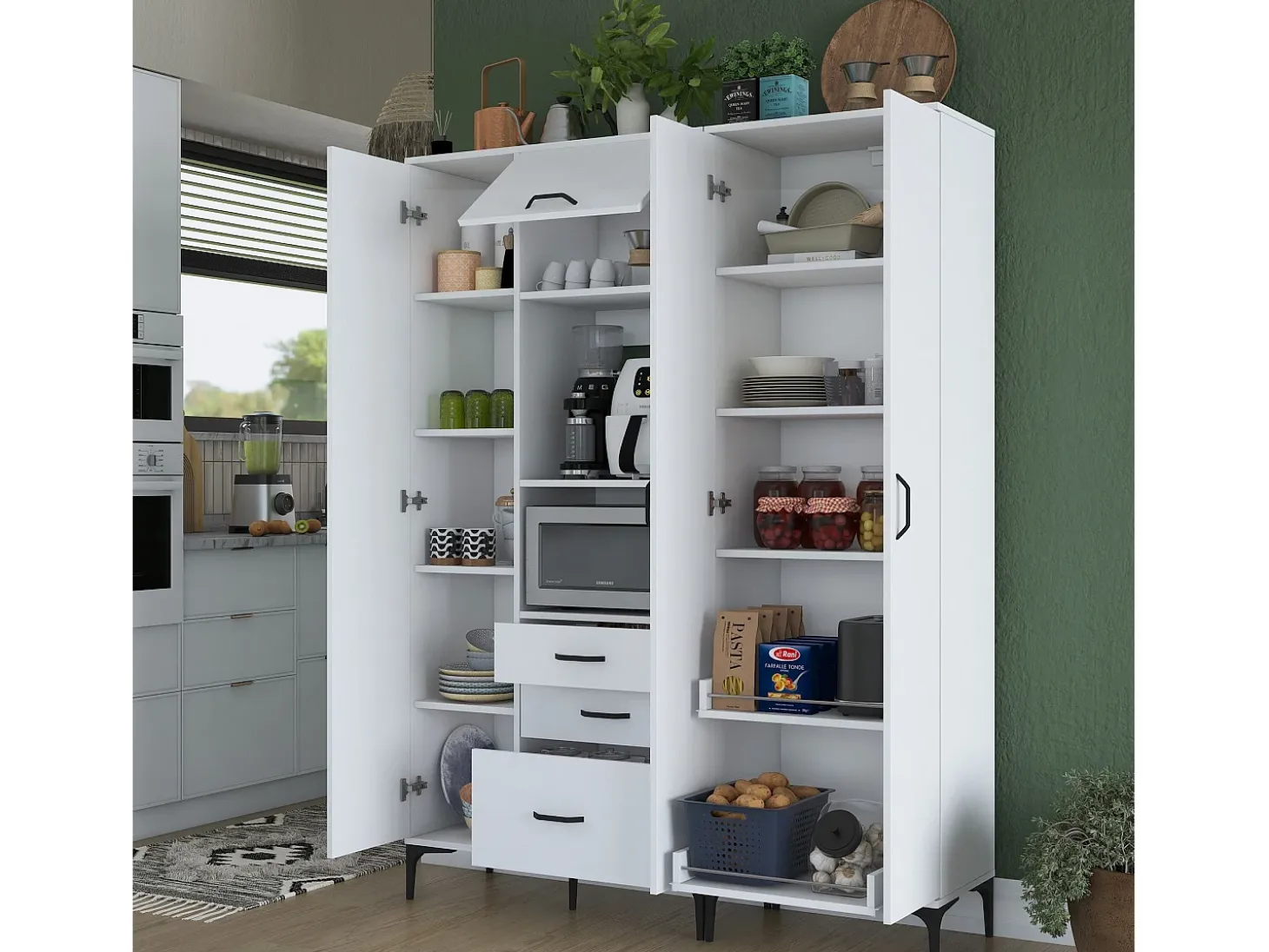 Gabinete multiusos JE131 2989 Blanco 150x198.6x40 cm