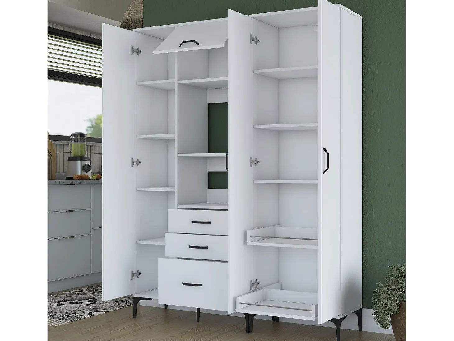 Gabinete multiusos JE131 2989 Blanco 150x198.6x40 cm