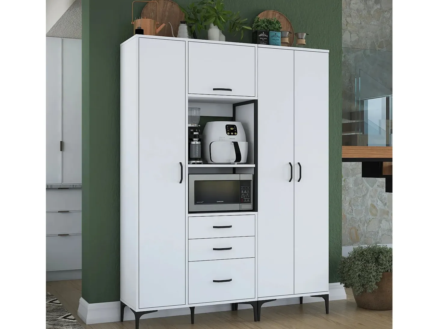 Gabinete multiusos JE131 2989 Blanco 150x198.6x40 cm