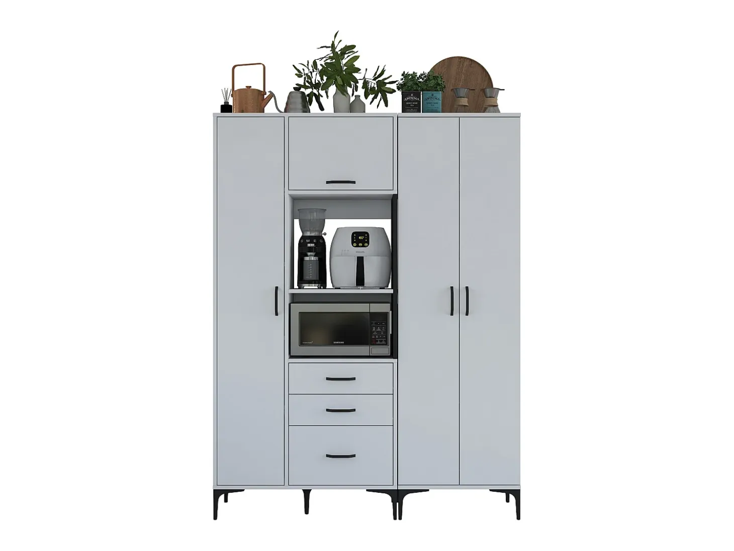 Gabinete multiusos JE131 2989 Blanco 150x198.6x40 cm