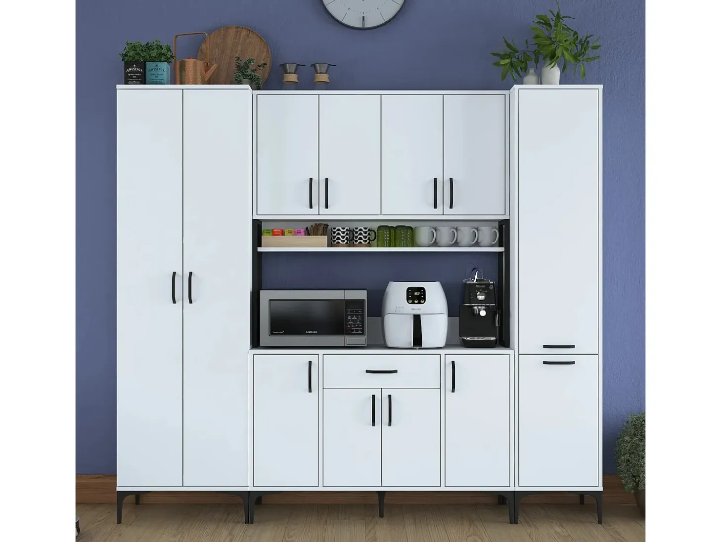 Gabinete multiusos JE132 3053 Blanco 220x198.6x40 cm