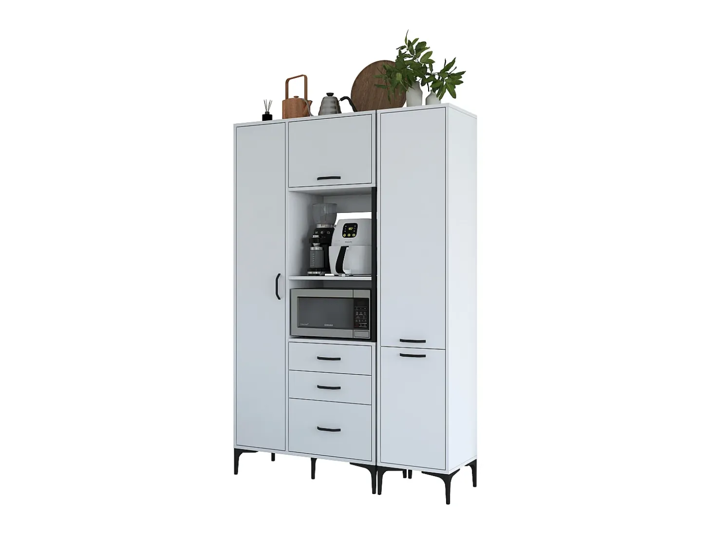 Gabinete multiusos JE118 2964 Blanco 130x198.6x40 cm