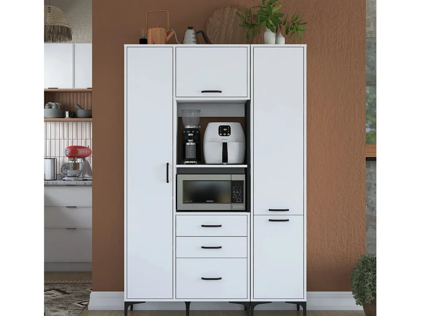Gabinete multiusos JE118 2964 Blanco 130x198.6x40 cm
