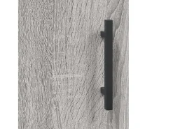 Gabinetes de pared de 2 piezas de madera de ingeniería gris Sonoma