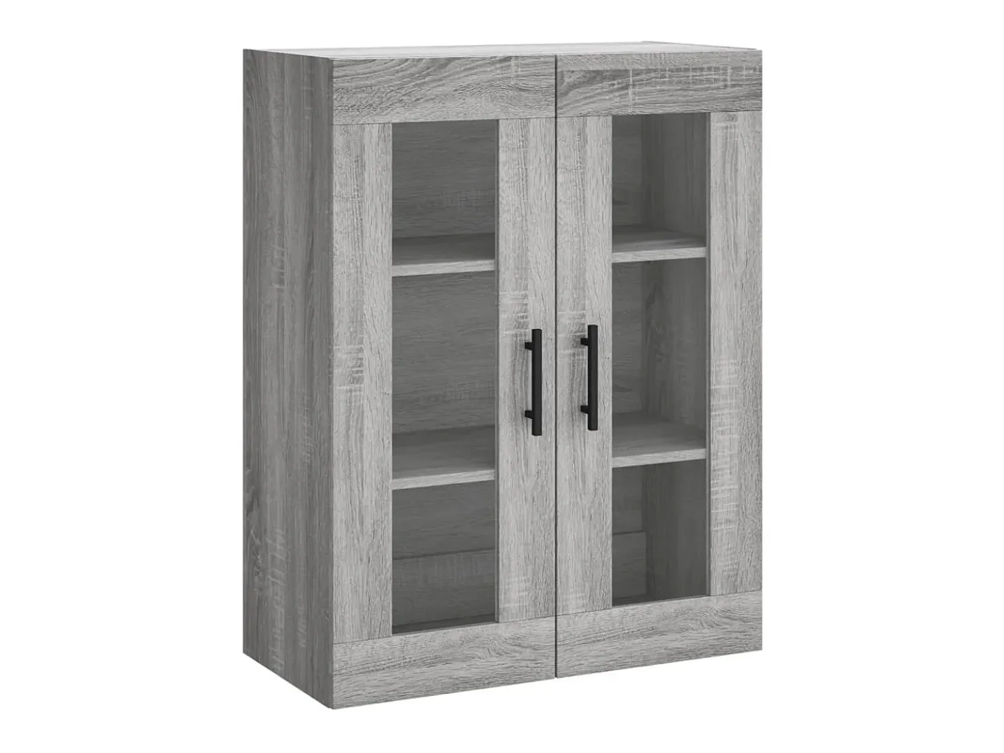 Gabinetes de pared de 2 piezas de madera de ingeniería gris Sonoma