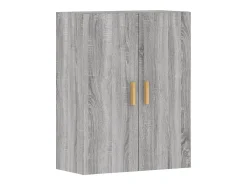 Gabinetes de pared de 2 piezas de madera de ingeniería gris Sonoma