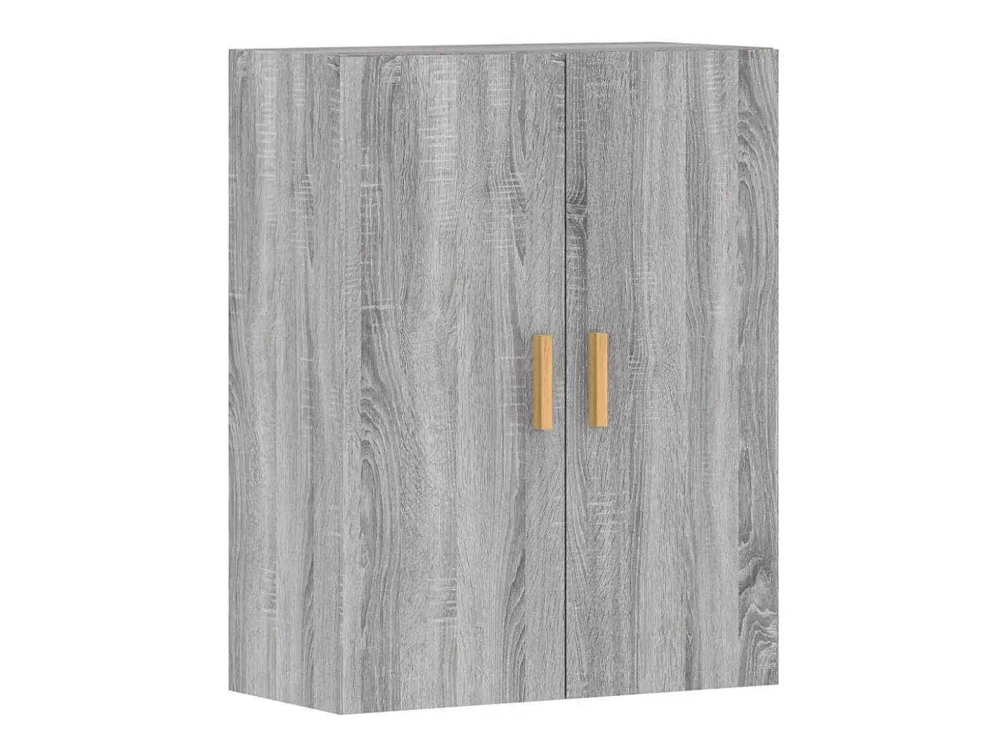 Gabinetes de pared de 2 piezas de madera de ingeniería gris Sonoma