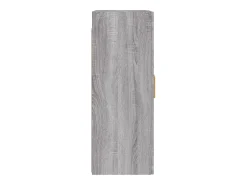 Gabinetes de pared de 2 piezas de madera de ingeniería gris Sonoma