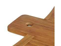 Garden Furniture - Mesa de bar plegable de madera teca maciza 155x53x105 cm