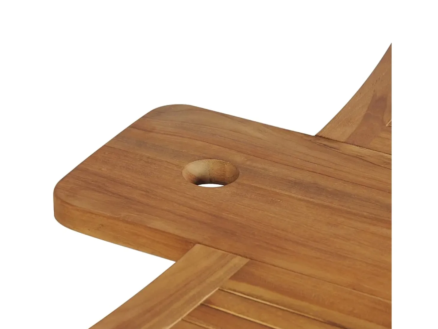Garden Furniture - Mesa de bar plegable de madera teca maciza 155x53x105 cm