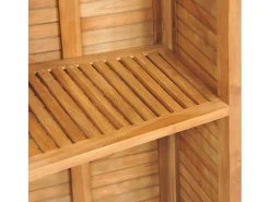 Garden Furniture - Mesa de bar plegable de madera teca maciza 155x53x105 cm