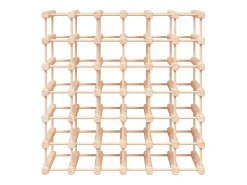 Geesje Botellero para 42 botellas madera maciza pino 68,5x23x68,5 cm