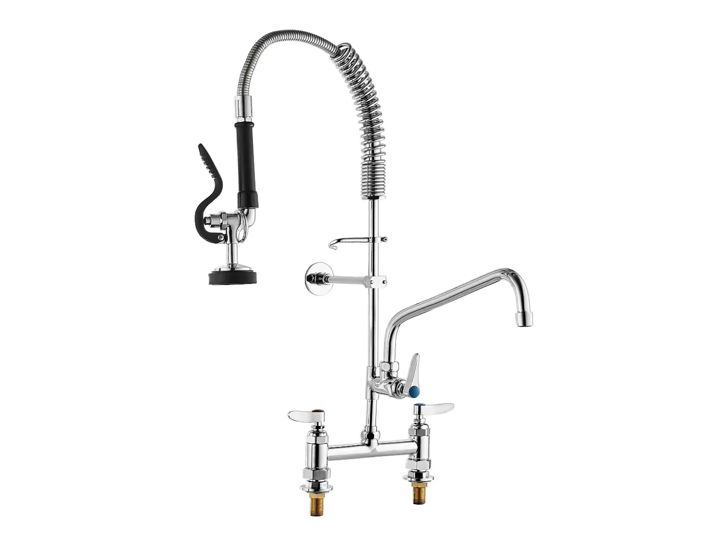 Grifo de Cocina, SucceBuy Grifo de Fregadero de Cocina Comercial con Rociador de Prelavado, 66 cm de Altura