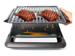 Grill eléctrico BN3673 parrilla antiadherente 1250W negro