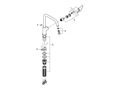 GROHE Start grifo de cocina caño alto negro mate