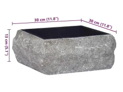 Hilmi Lavabo mármol negro 30x30x13 cm