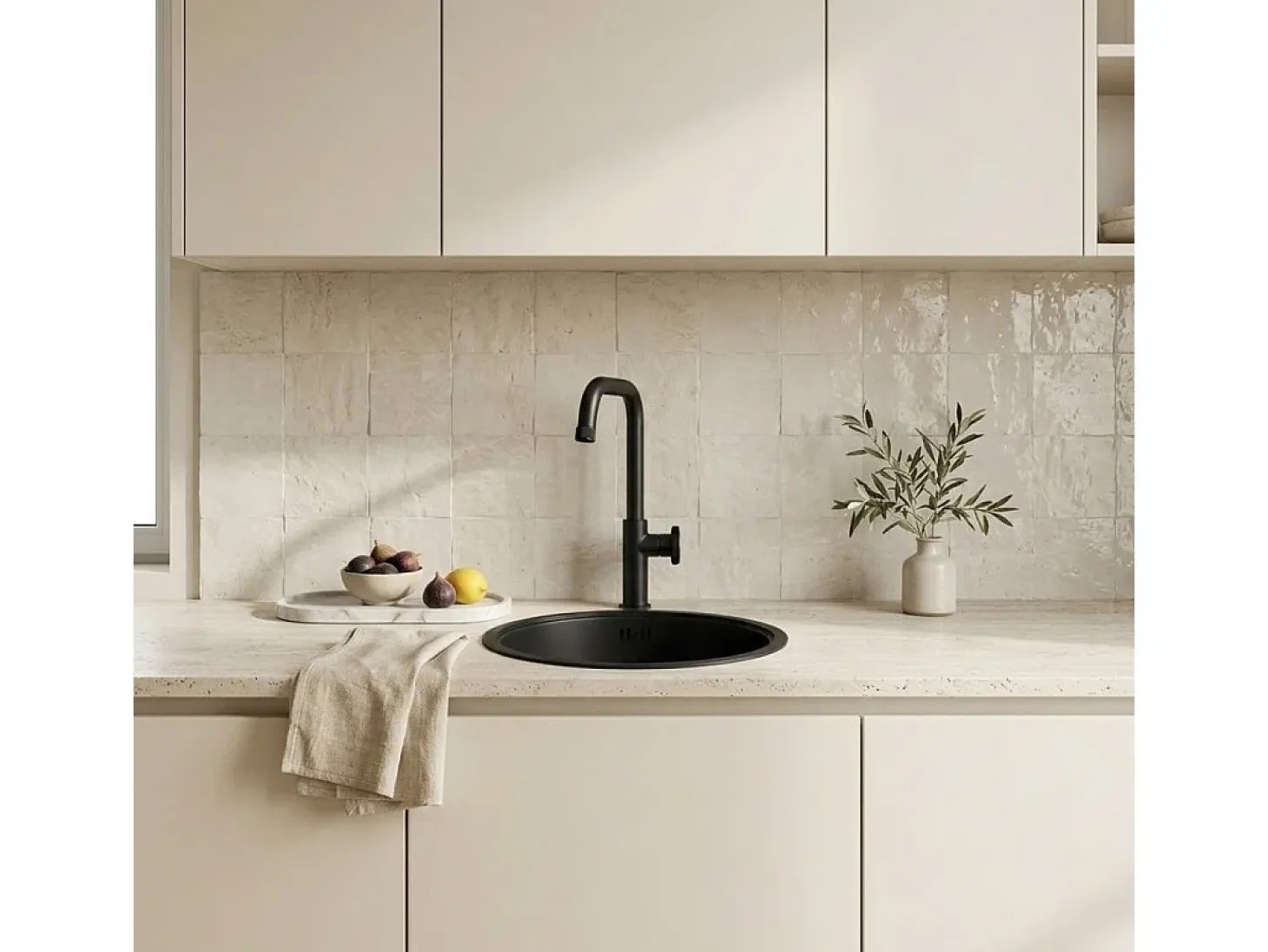 Indus mezclador para fregadero negro mate Essebagno
