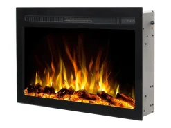 Insert eléctrico INFINITY para chimenea eléctrica - fuego premium - empotrada - 66x14x50 cm - chimenea LED con calefacción 750/1500 W