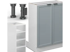 Isla de cocina azul claro-gris 90x60x82 fame-line