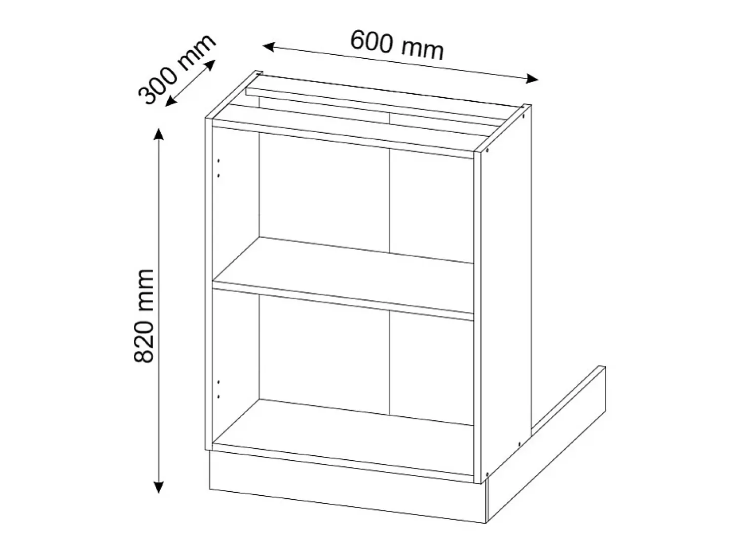 Isla de cocina blanco 60x30x82 fame-line