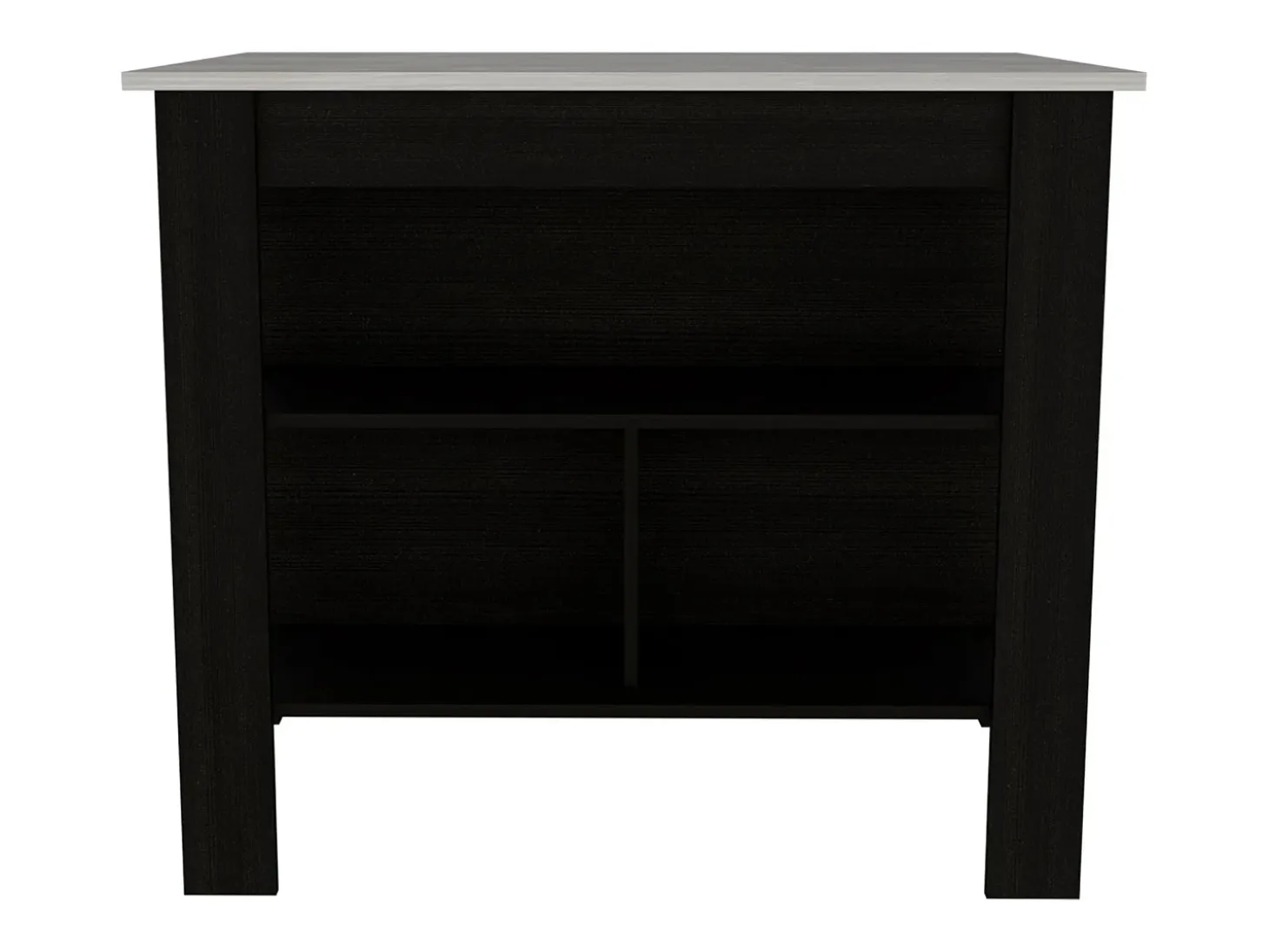 Isla de cocina Cala, tres estantes y cuatro patas , 89.99 cm X 102.99 cm X 69.97 cm , Multicolor