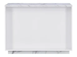 Isla de cocina con 2 puertas y 1 estante de MDF - Efecto mármol blanco - CORELINA