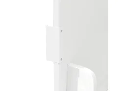 Isla de cocina con 3 puertas - Carrito de servicio de madera MDF - Blanco y natural claro
