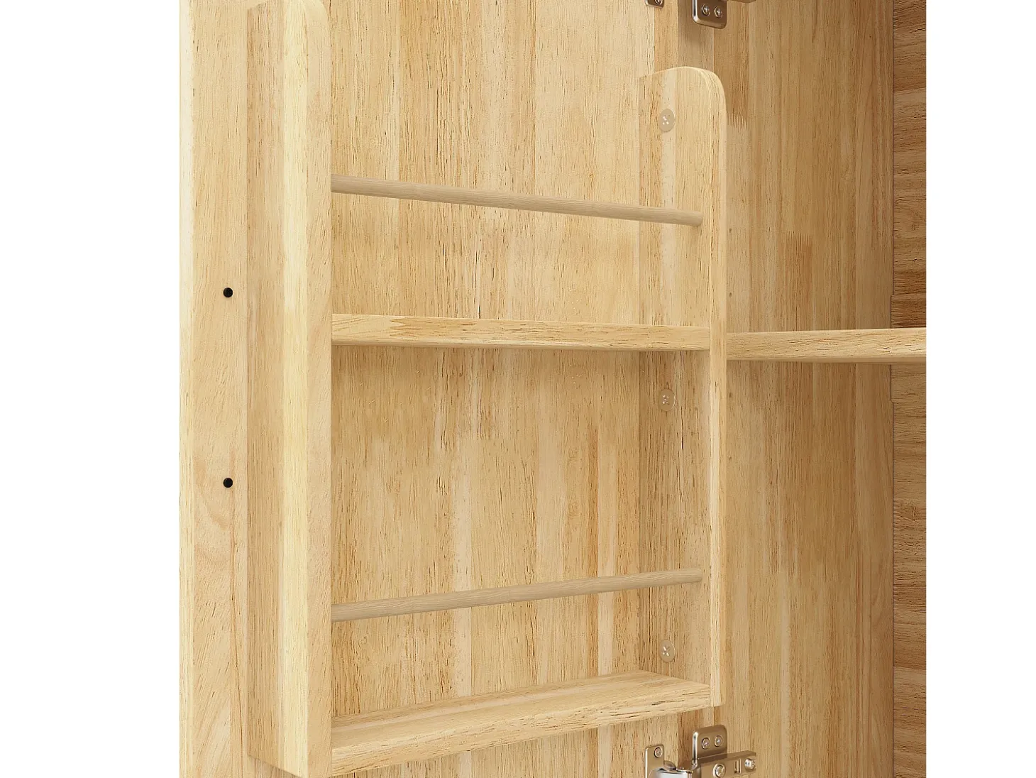 Isla de cocina con 2 puertas y 3 cajones, encimera extensible, diseño de tablero de ajedrez, color natural
