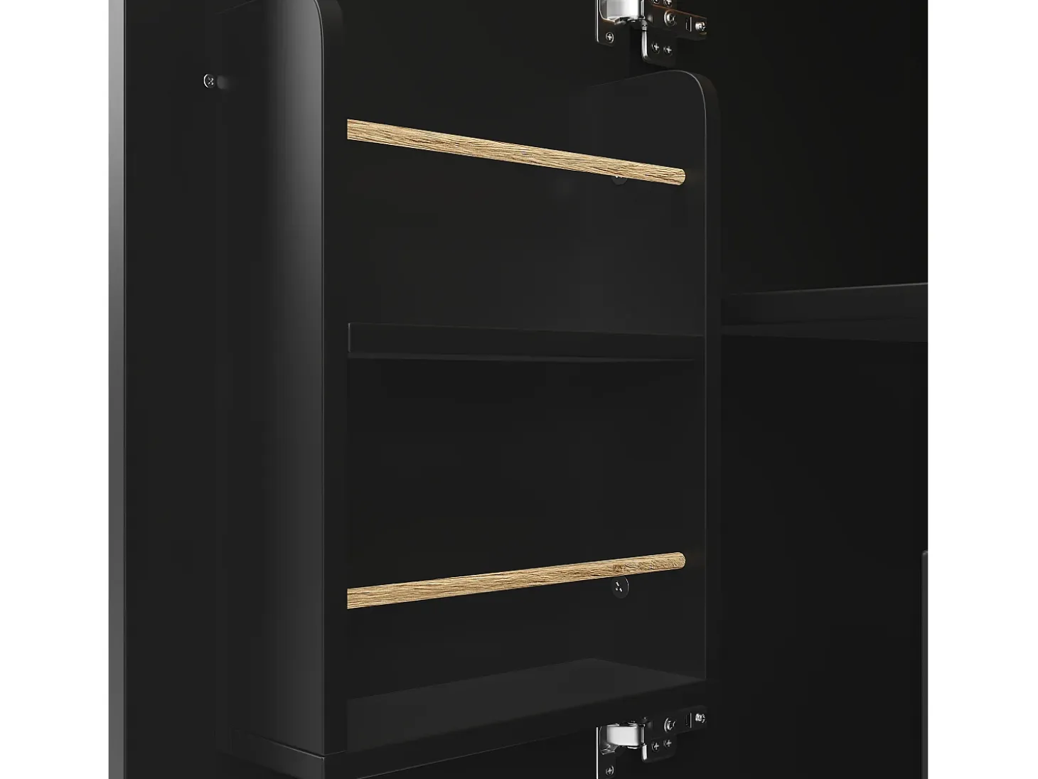 Isla de cocina con almacenaje, mesa plegable, MDF y metal, blanco y negro (137,9x73x92,5 cm)