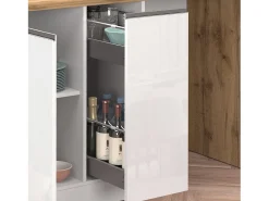 Isla de cocina efecto madera blanco brillo/roble 168x90x91 cm