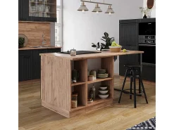 Isla de cocina gris oscuro 90x60x82 fame-line