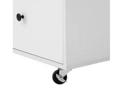 Isla de cocina móvil 100x42x91.5cm - encimera extensible - espacio de almacenamiento multifuncional - blanco