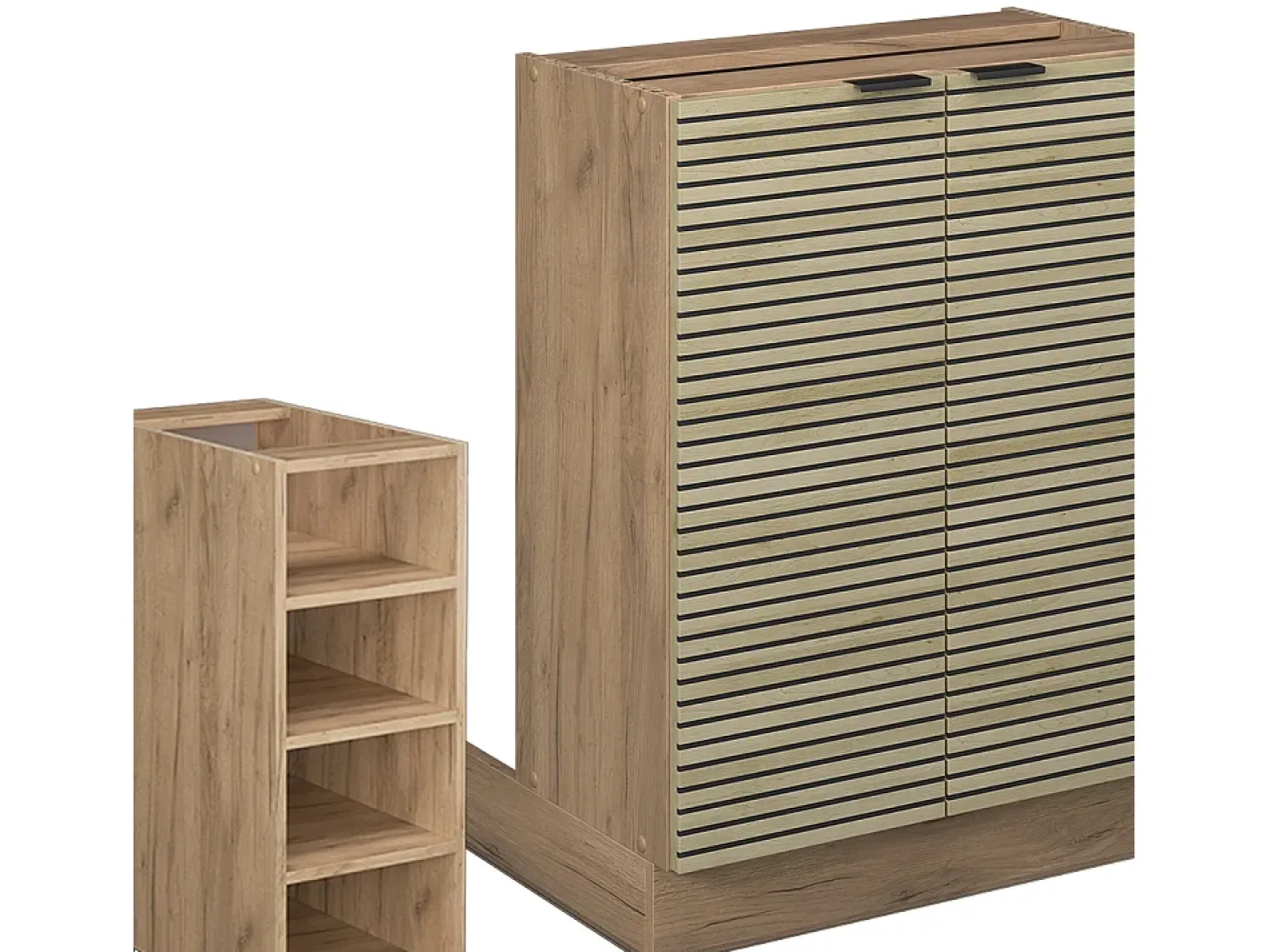 Isla de cocina panel de roble 90x60x82 fame-line